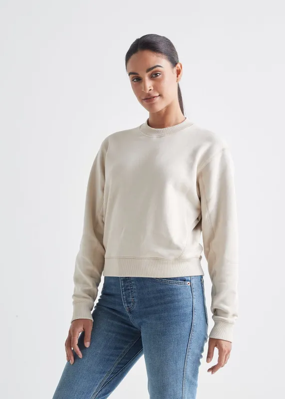 Brushed Terry Performance Crew - Bone sold by DUER