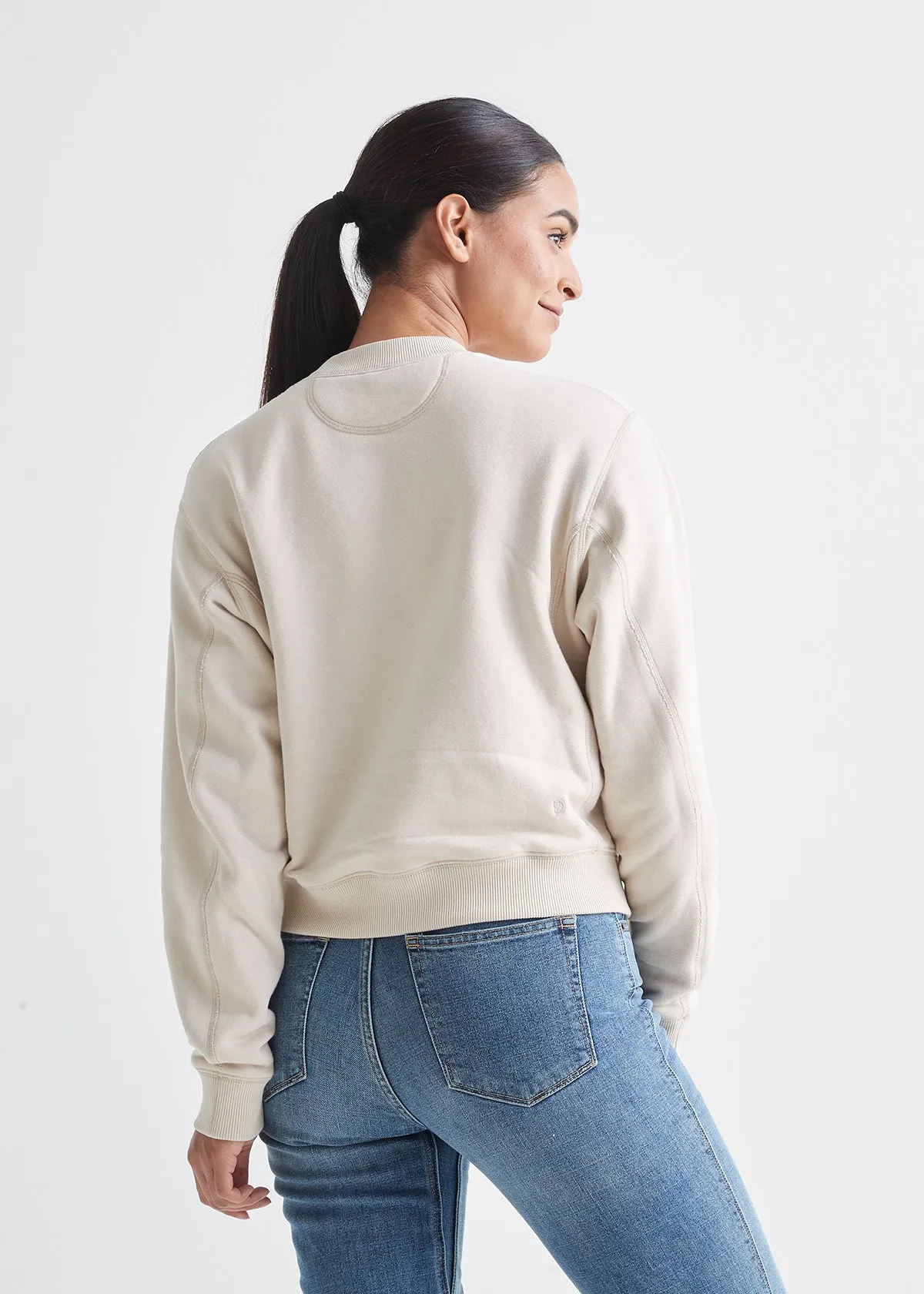 Brushed Terry Performance Crew - Bone sold by DUER product image thumbnail 4