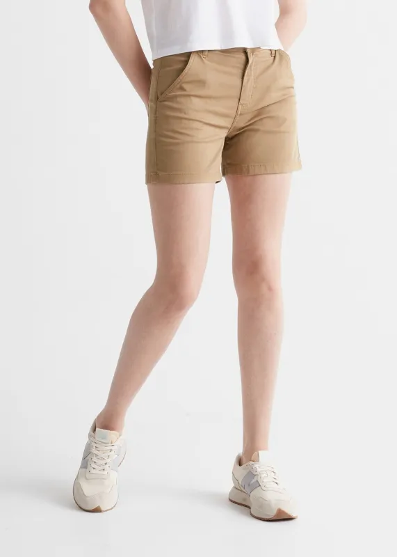 Live Free Utility Short - Camel sold by DUER