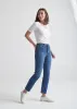 Midweight Denim High Rise Straight (Button Fly) - Medium Blue sold by DUER