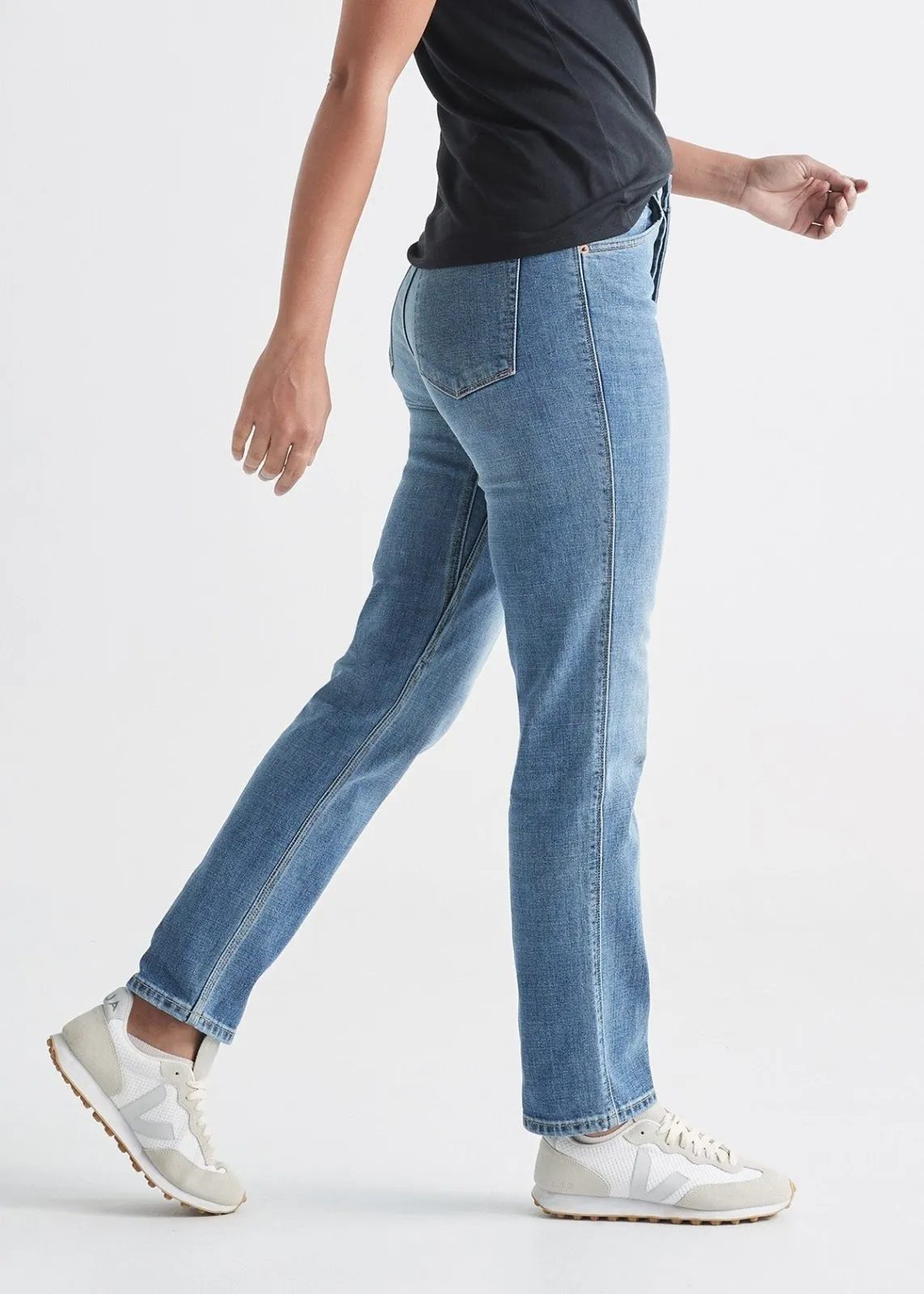 Midweight Denim High Rise Straight (Button Fly) - Vintage sold by DUER product image thumbnail 5