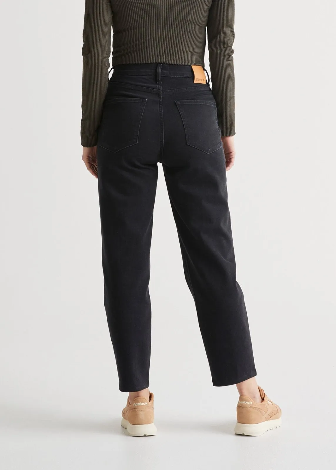 Midweight Denim High Rise Arc (Zip Fly) - Aged Black sold by DUER product image thumbnail 4