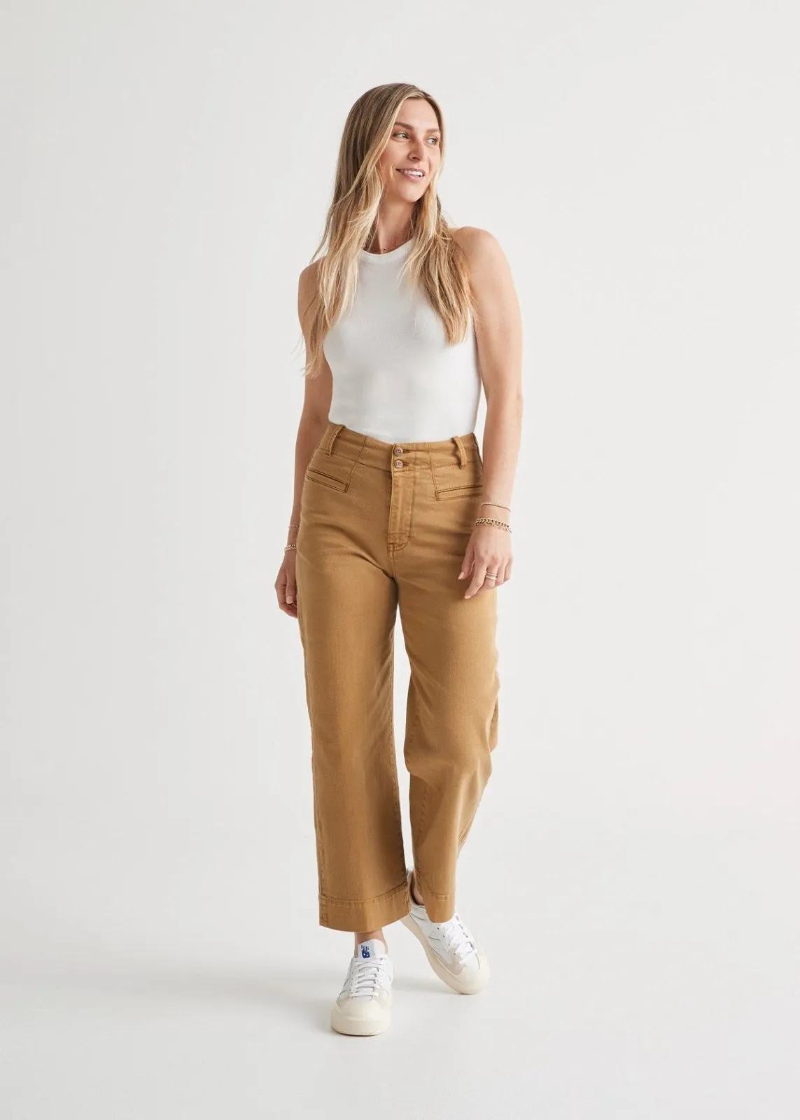 LuxTwill High Rise Trouser - Camel sold by DUER product image thumbnail 2