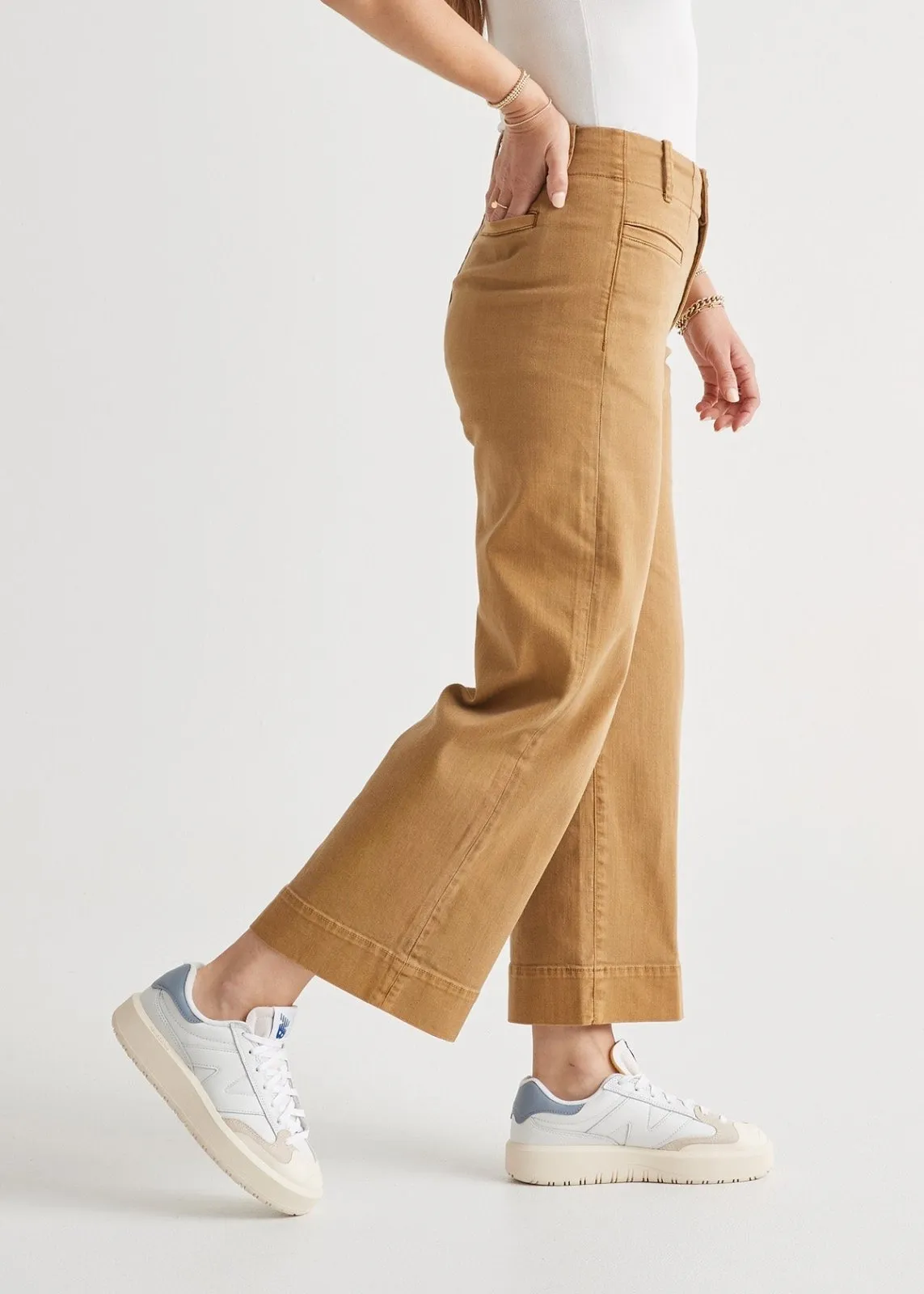 LuxTwill High Rise Trouser - Camel sold by DUER product image thumbnail 3