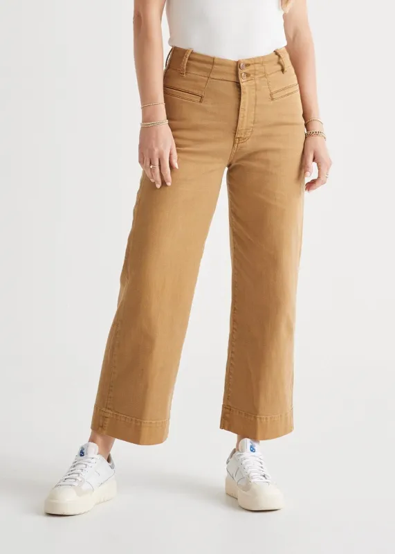 LuxTwill High Rise Trouser - Camel sold by DUER