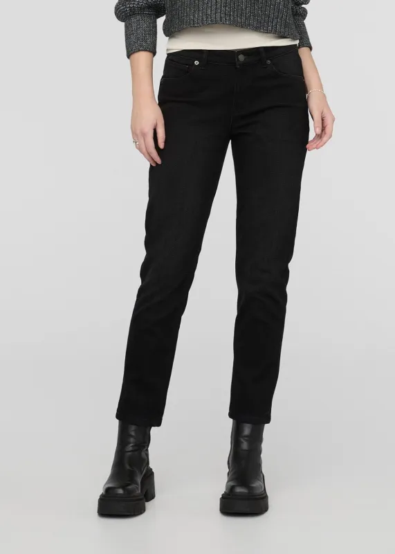 Tech Fleece Denim Girlfriend Jean - Washed Black / Grey sold by DUER