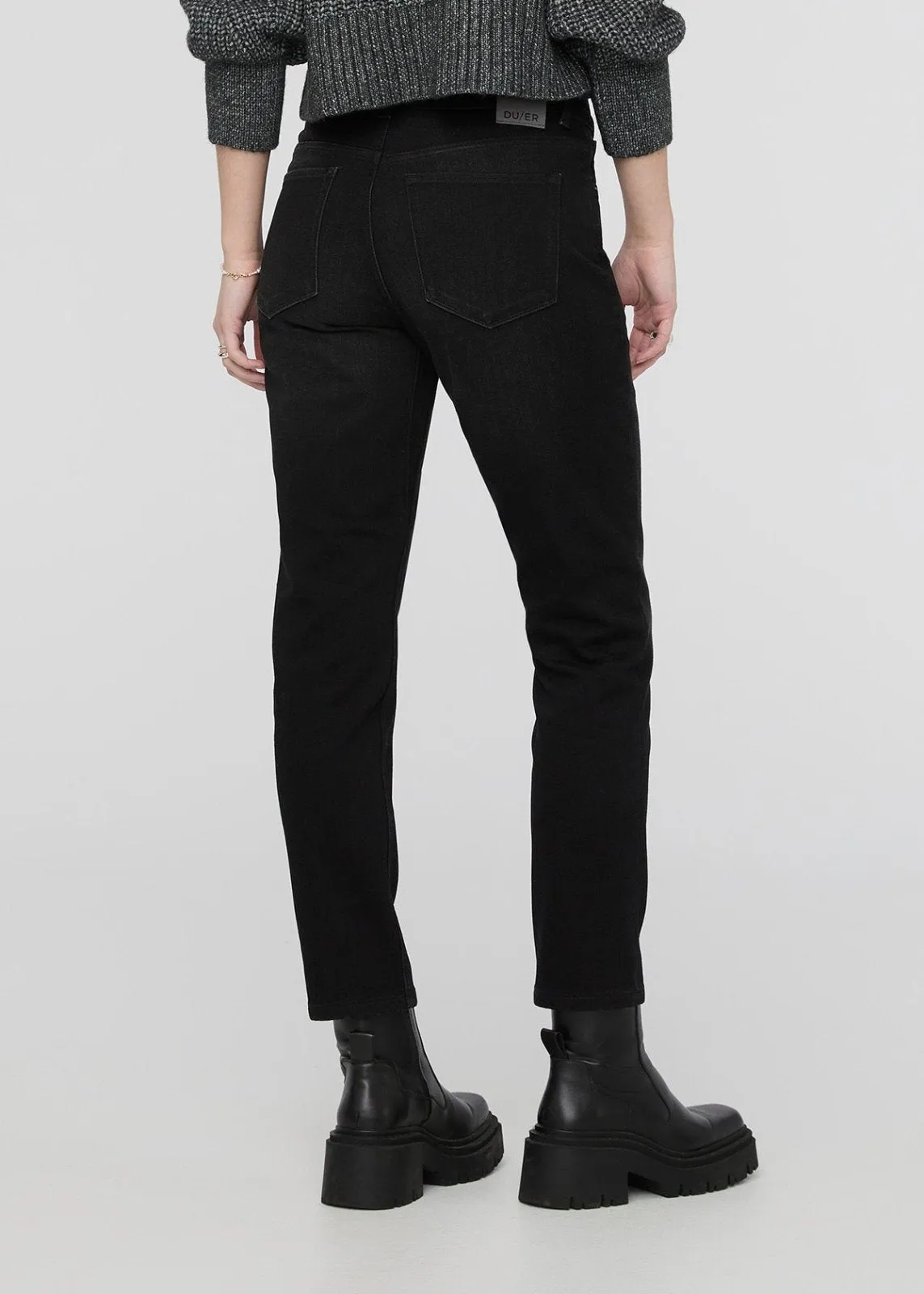 Tech Fleece Denim Girlfriend Jean - Washed Black / Grey sold by DUER product image thumbnail 4