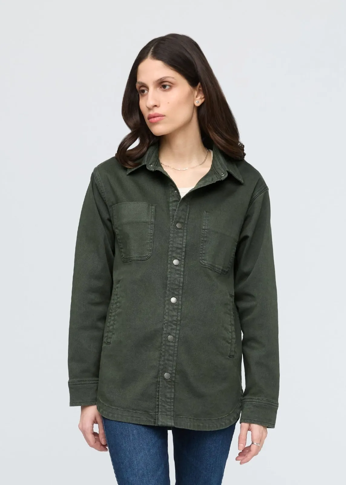 LuxTwill Overshirt - Peat sold by DUER