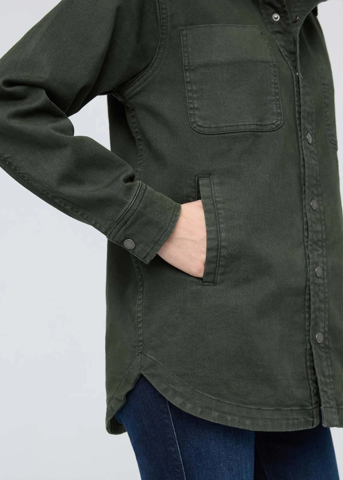 LuxTwill Overshirt - Peat sold by DUER product image thumbnail 5