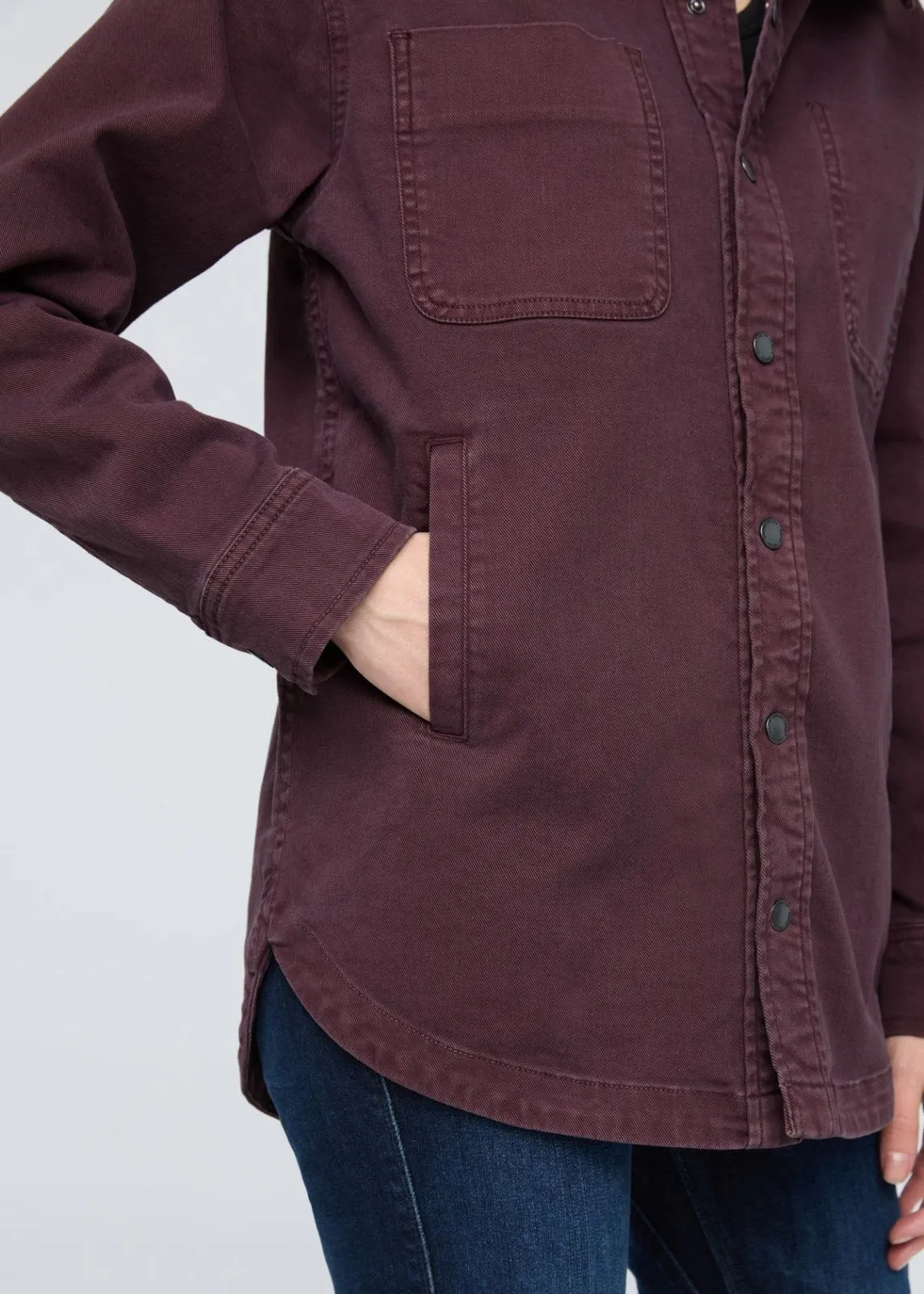 LuxTwill Overshirt - Raisin sold by DUER product image thumbnail 5