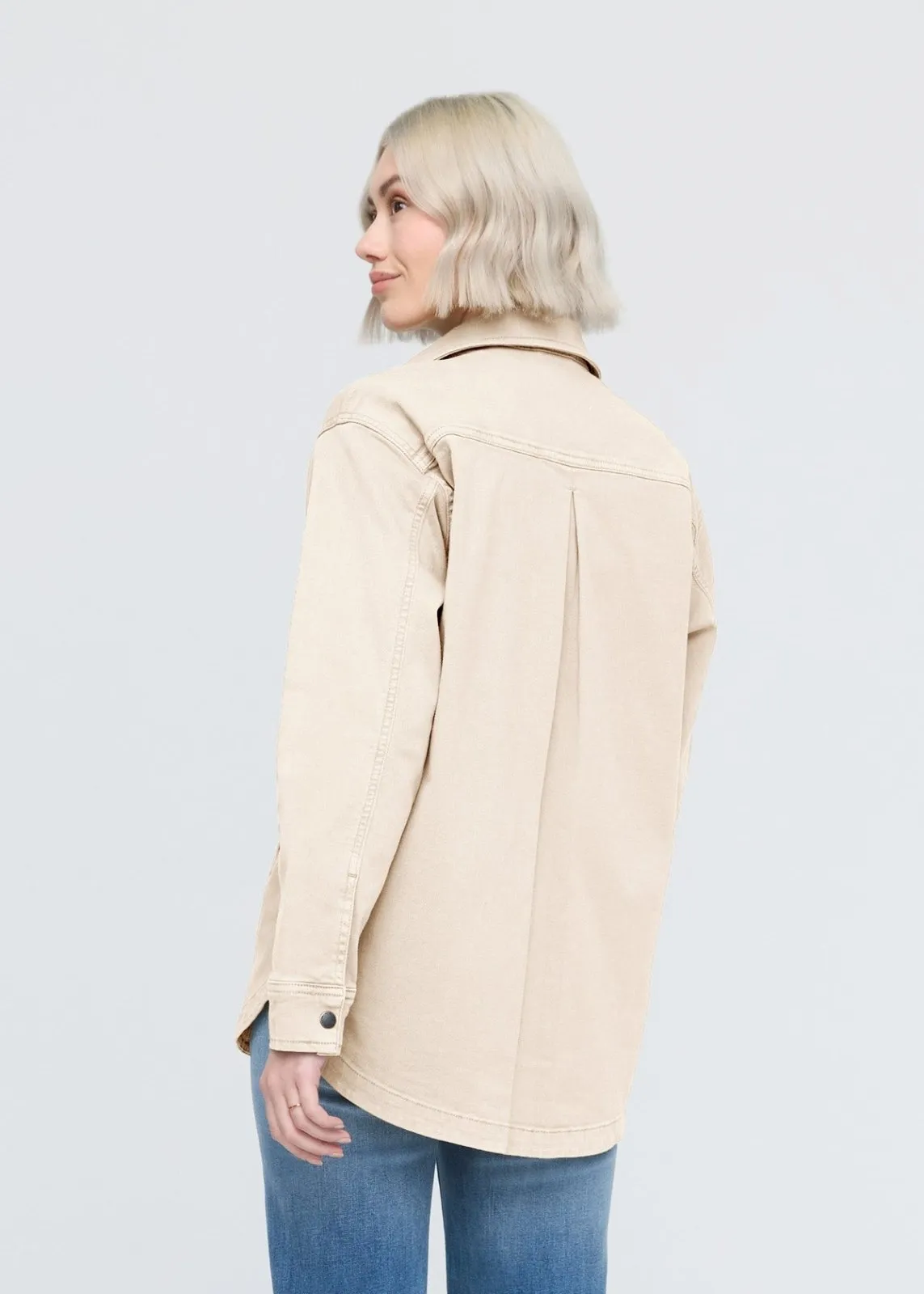 LuxTwill Overshirt - Ecru sold by DUER product image thumbnail 4