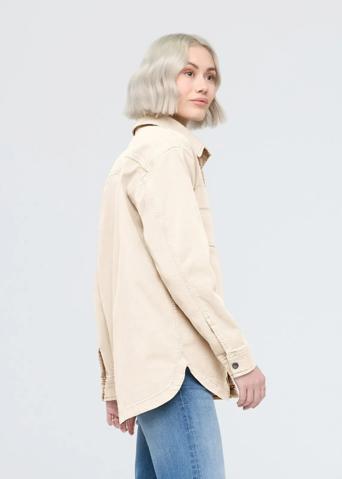 LuxTwill Overshirt - Ecru sold by DUER product image thumbnail 3