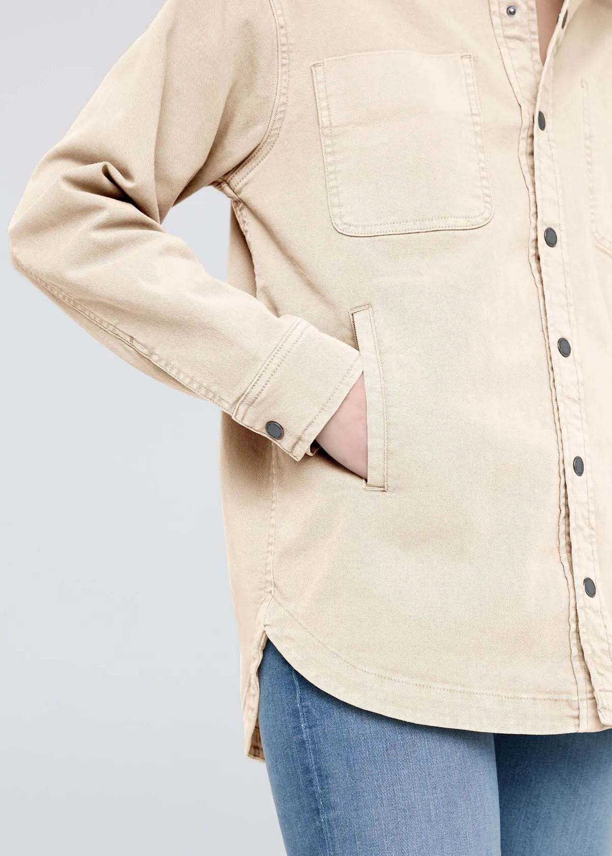 LuxTwill Overshirt - Ecru sold by DUER product image thumbnail 5