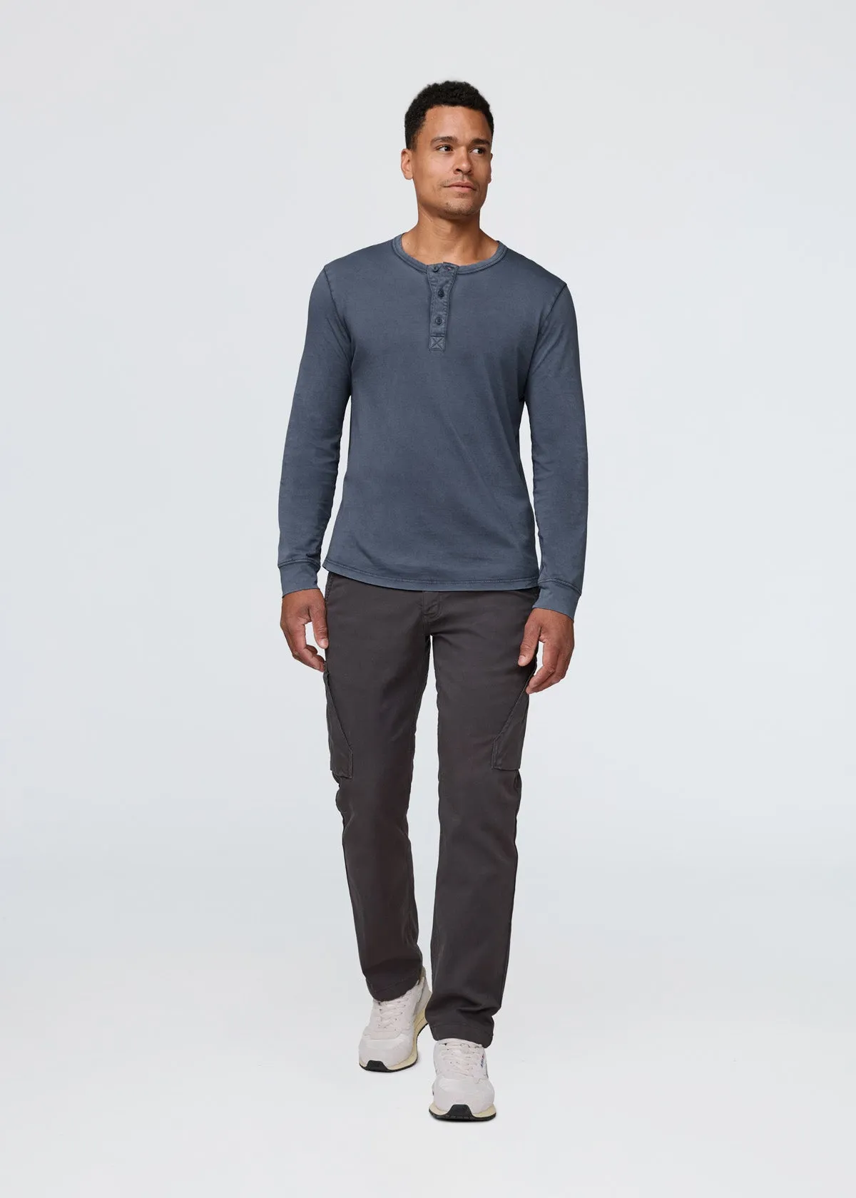 PurePima Vintage Henley - Washed Indigo sold by DUER product image thumbnail 2