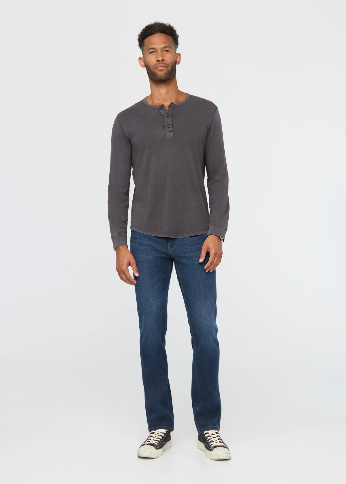 PurePima Vintage Henley - Washed Grey sold by DUER product image thumbnail 2
