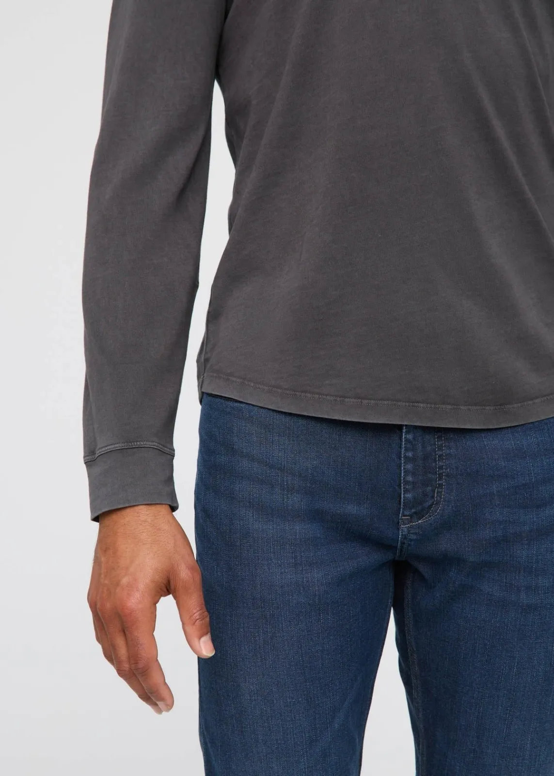 PurePima Vintage Henley - Washed Grey sold by DUER product image thumbnail 5