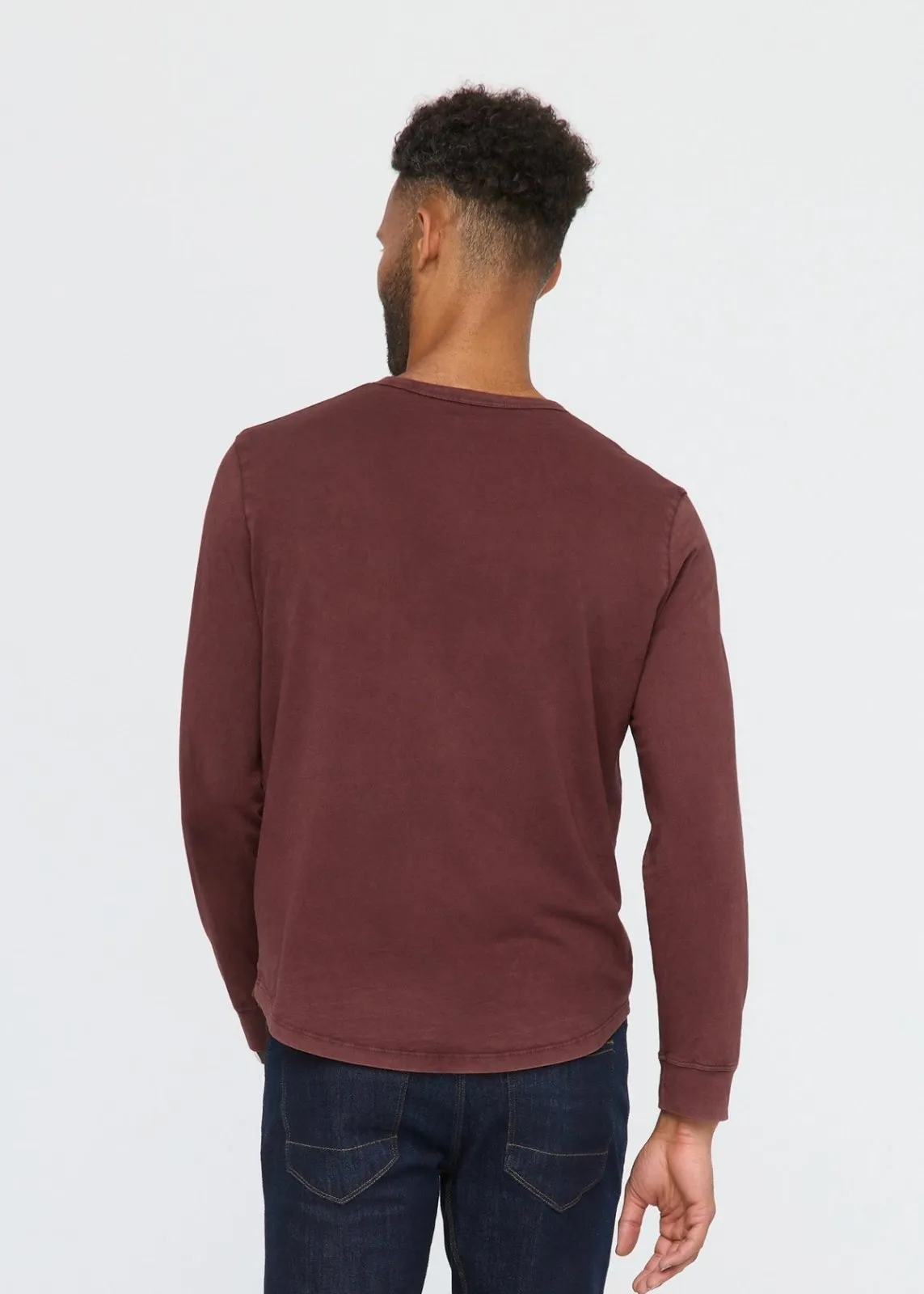 PurePima Vintage Henley - Washed Red Rock sold by DUER product image thumbnail 4