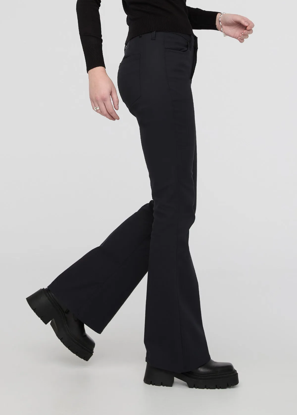 NuStretch High Rise Flare - Black sold by DUER product image thumbnail 3