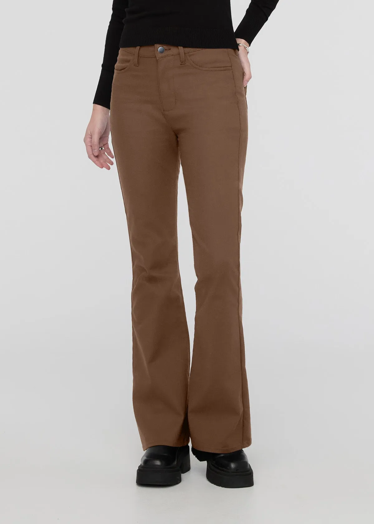 NuStretch High Rise Flare - Warm Sand sold by DUER