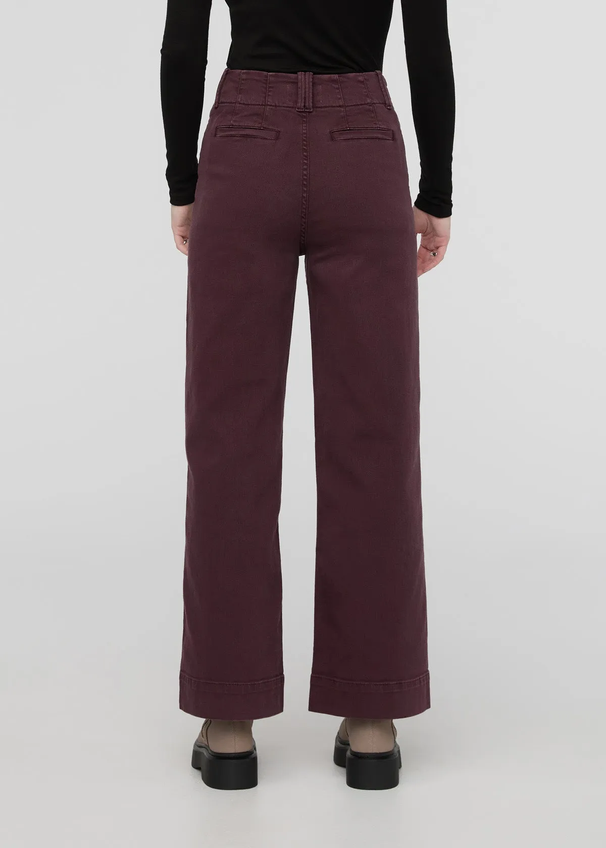 LuxTwill High Rise Trouser - Raisin sold by DUER product image thumbnail 4