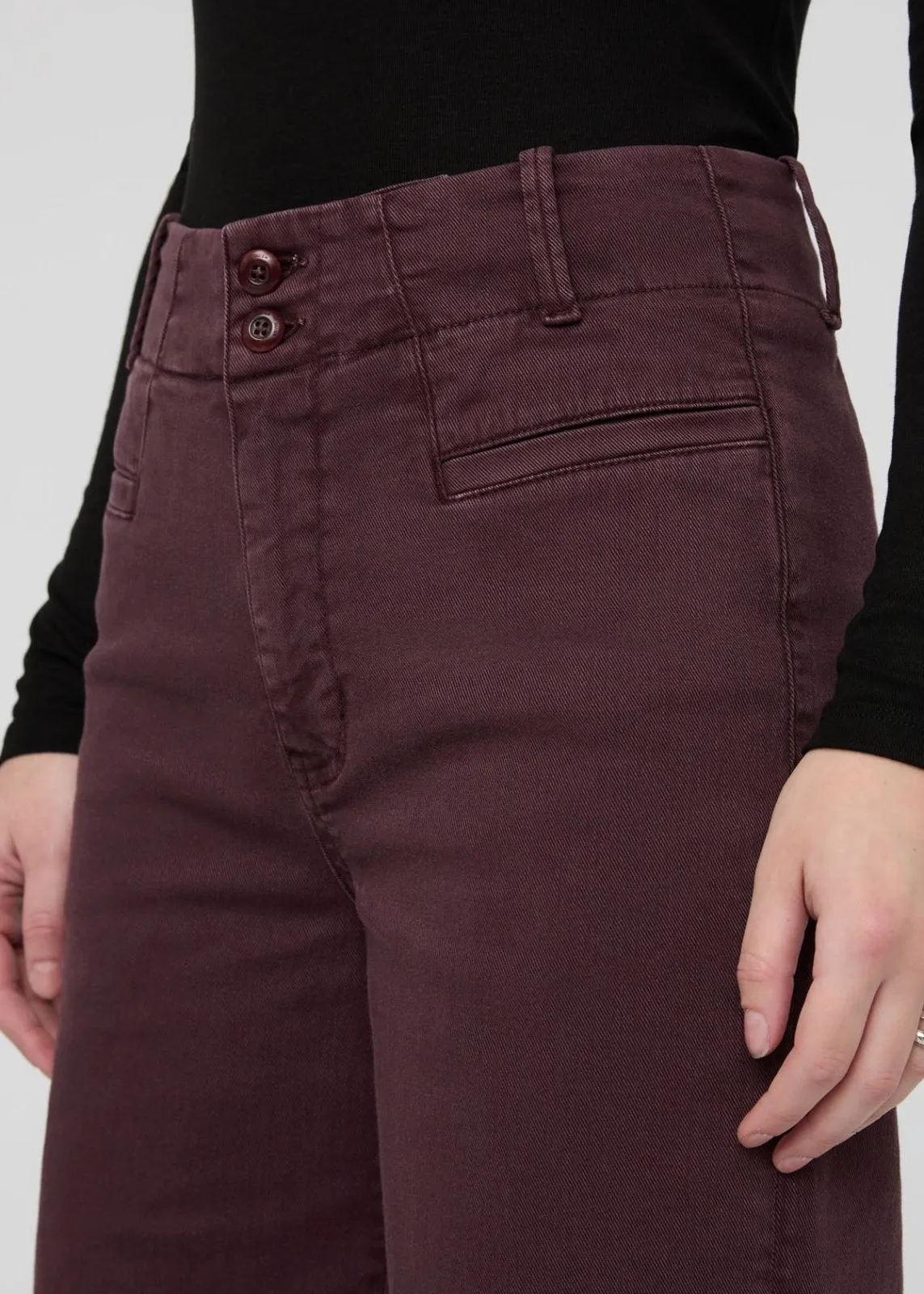 LuxTwill High Rise Trouser - Raisin sold by DUER product image thumbnail 5
