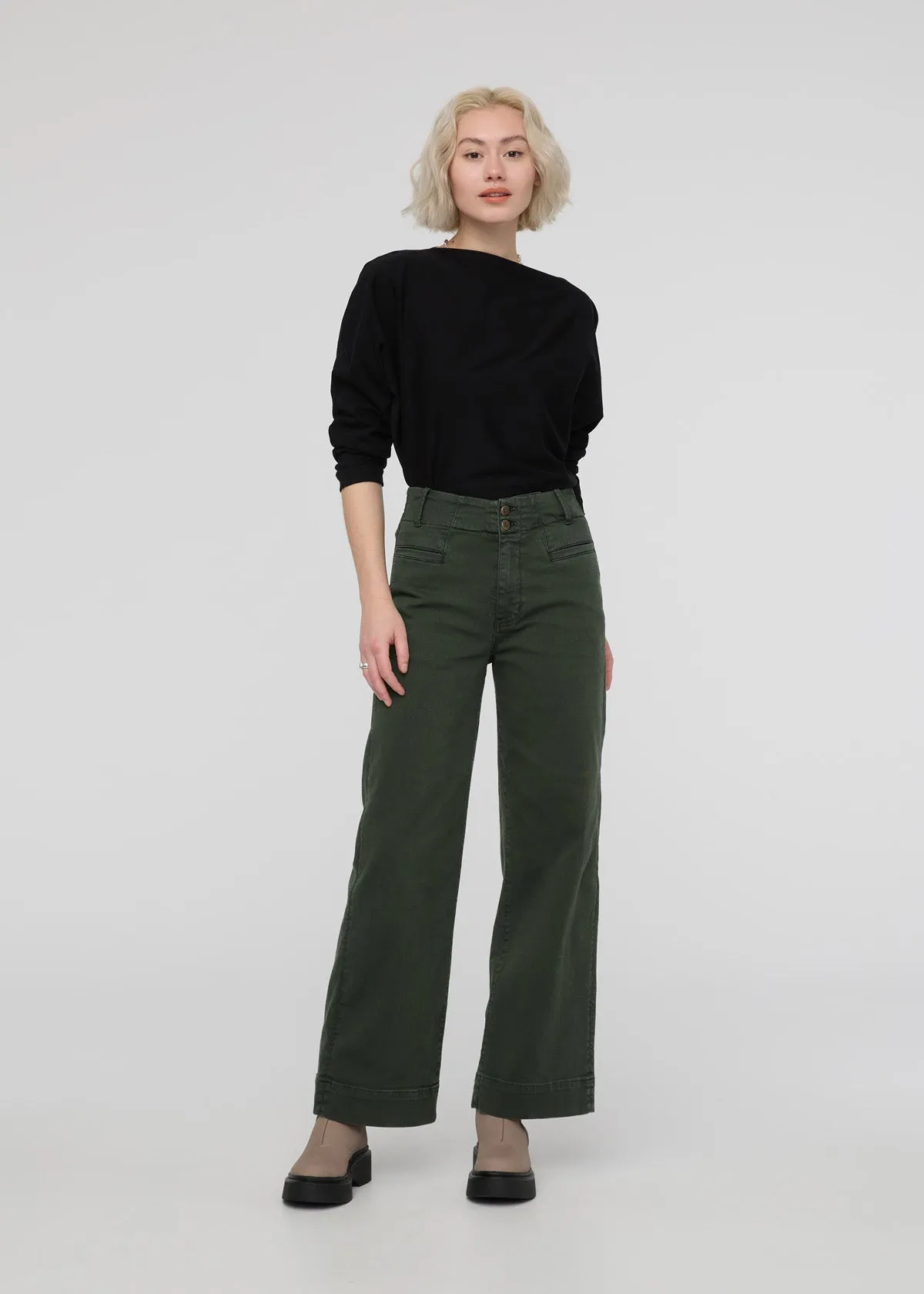 LuxTwill High Rise Trouser - Peat sold by DUER product image thumbnail 2