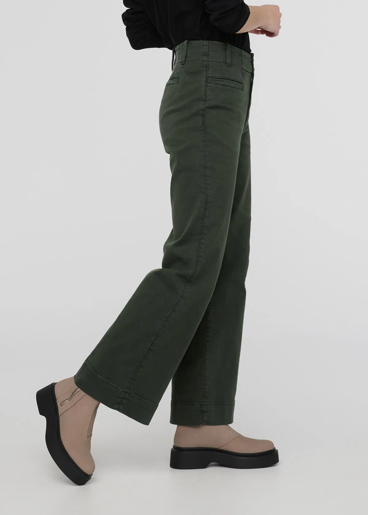 LuxTwill High Rise Trouser - Peat sold by DUER product image thumbnail 3