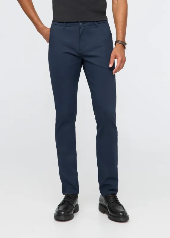 NuStretch Slim Straight Trouser - Navy sold by DUER