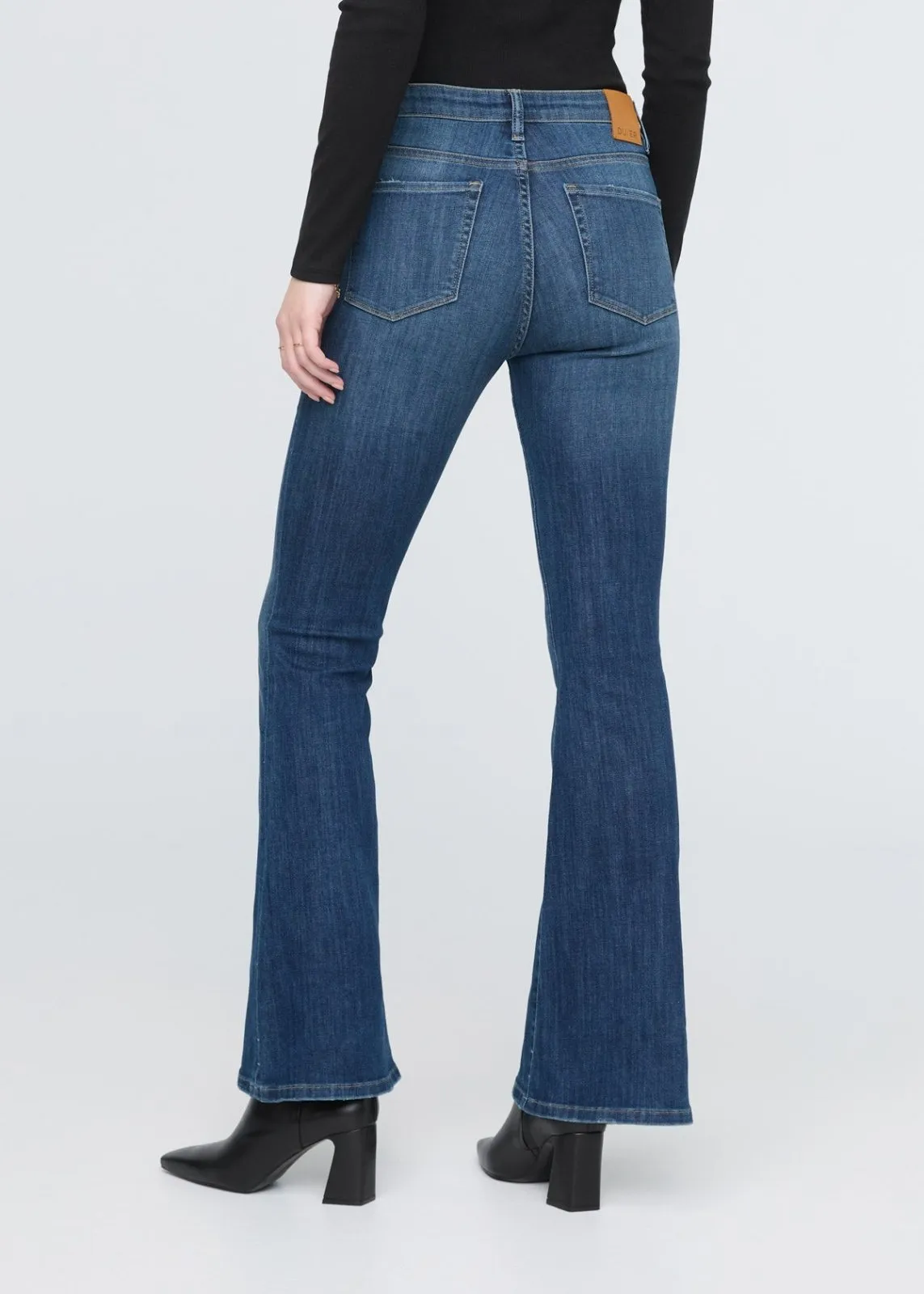 Performance Denim High Rise Flare - Worn in Blue sold by DUER product image thumbnail 4