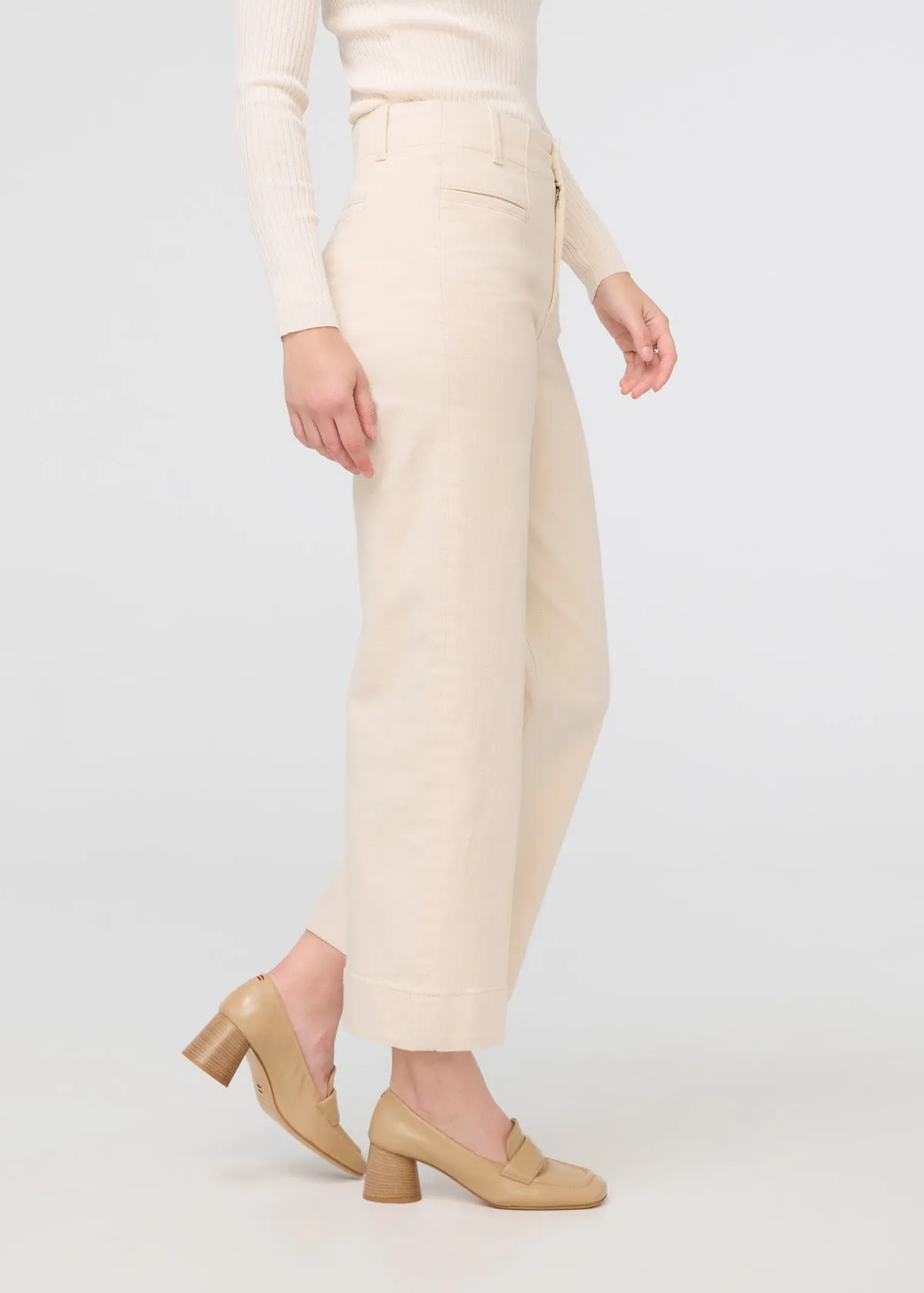 LuxTwill High Rise Trouser - Ecru sold by DUER product image thumbnail 3