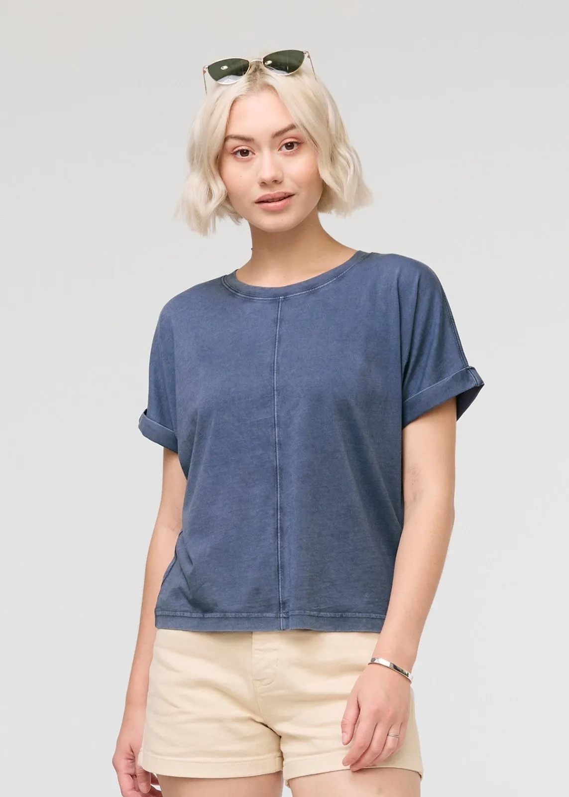 PurePima Vintage Dolman Tee sold by DUER