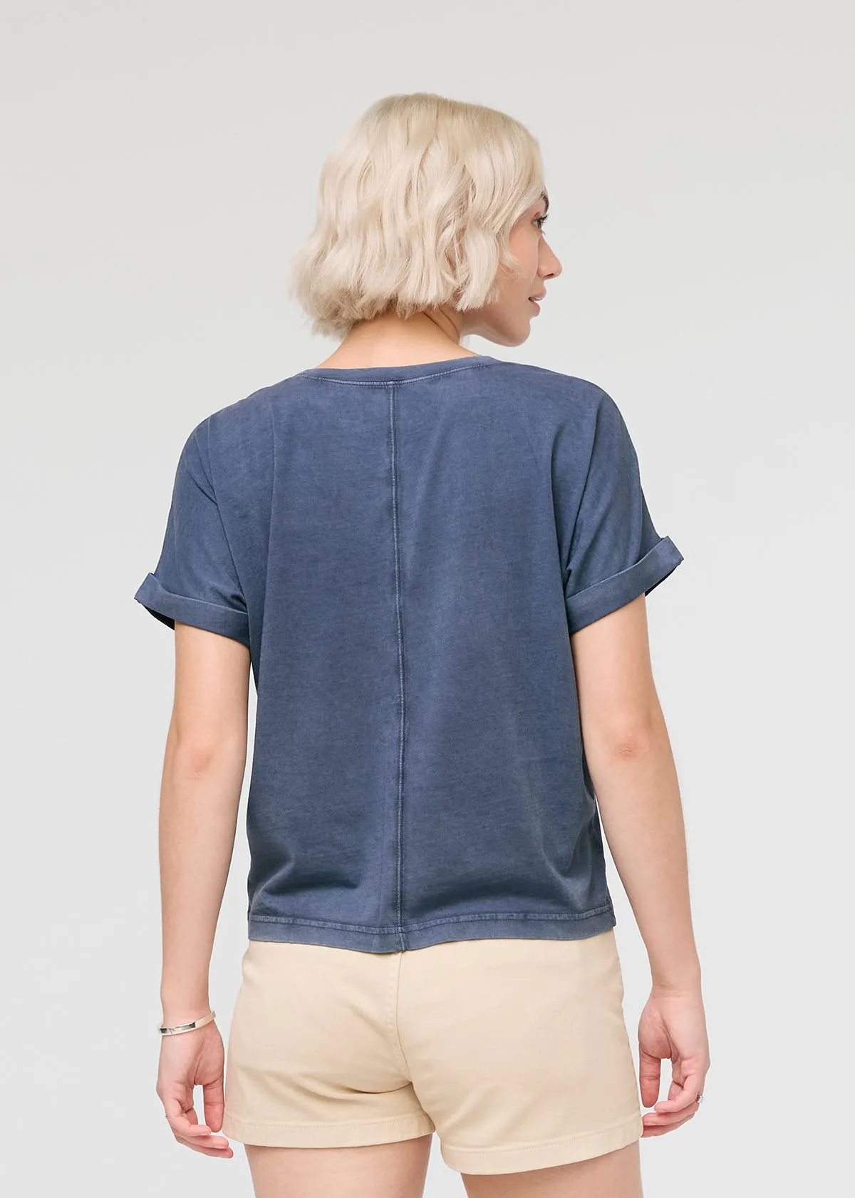 PurePima Vintage Dolman Tee - Washed Indigo sold by DUER product image thumbnail 4