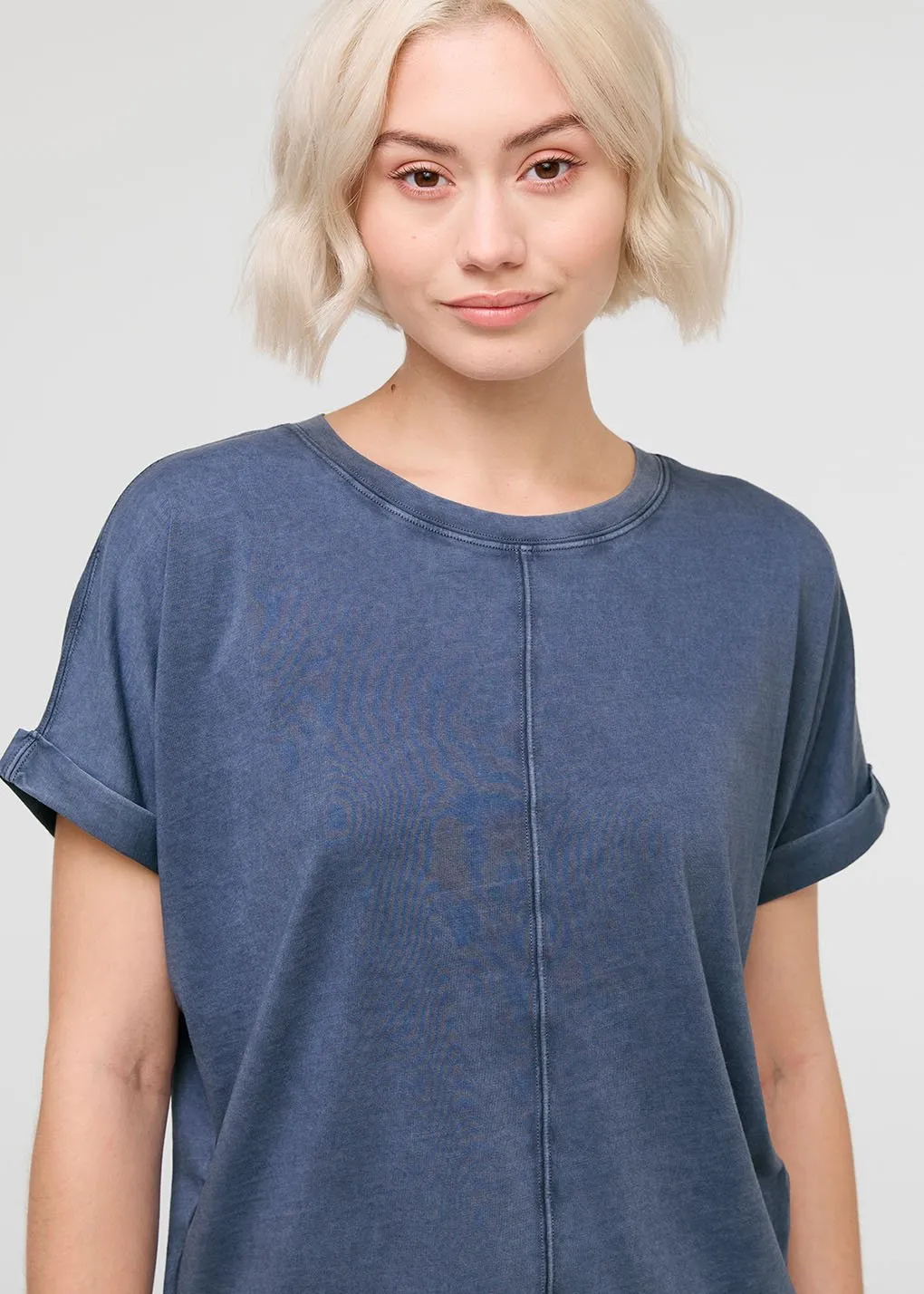 PurePima Vintage Dolman Tee - Washed Indigo sold by DUER product image thumbnail 5