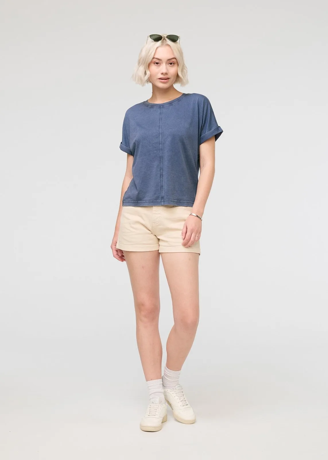 PurePima Vintage Dolman Tee - Washed Indigo sold by DUER product image thumbnail 2