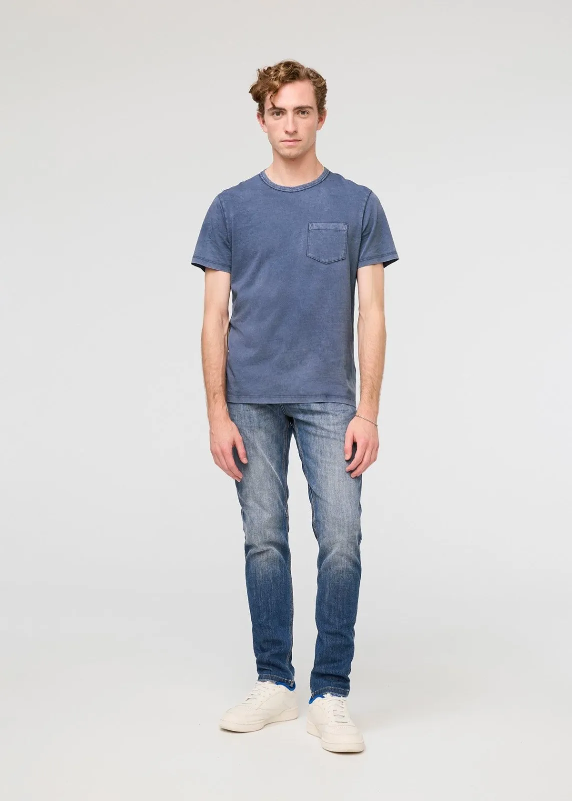 PurePima Vintage Pocket Tee - Washed Indigo sold by DUER product image thumbnail 2