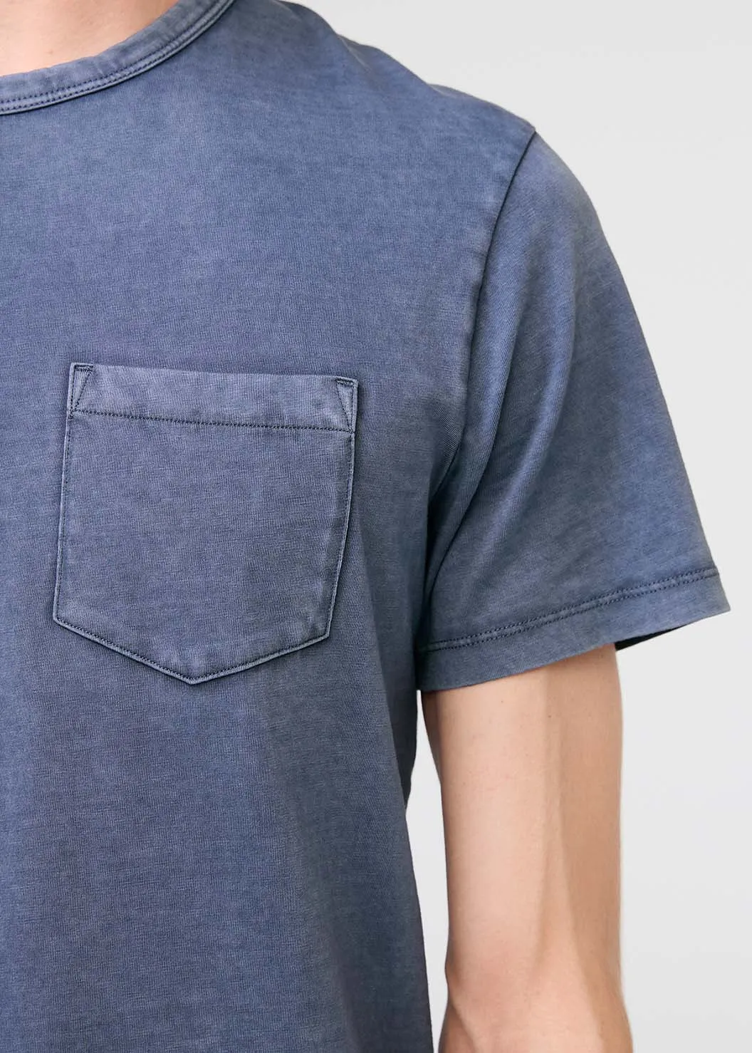 PurePima Vintage Pocket Tee - Washed Indigo sold by DUER product image thumbnail 4