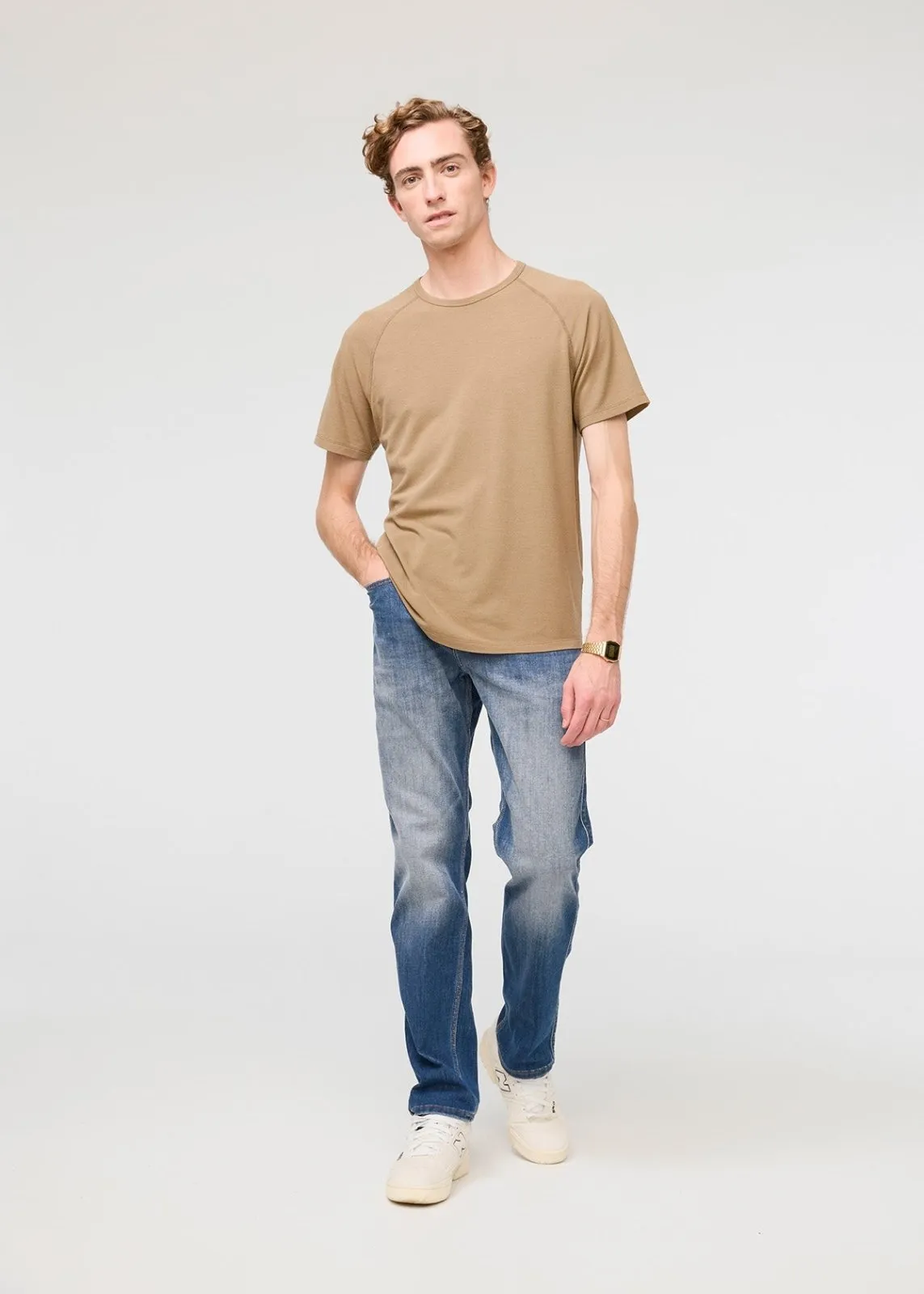 Air Flow Pique Tee - Oatmeal sold by DUER product image thumbnail 2