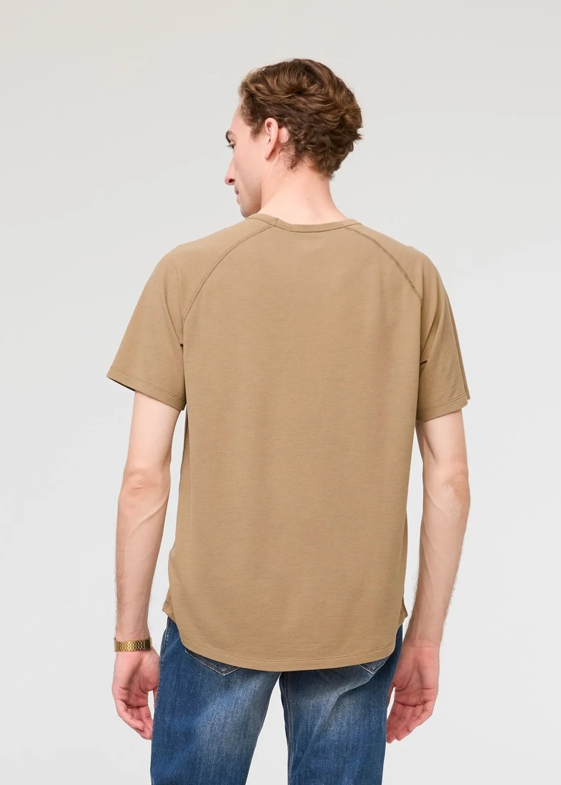 Air Flow Pique Tee - Oatmeal sold by DUER product image thumbnail 4