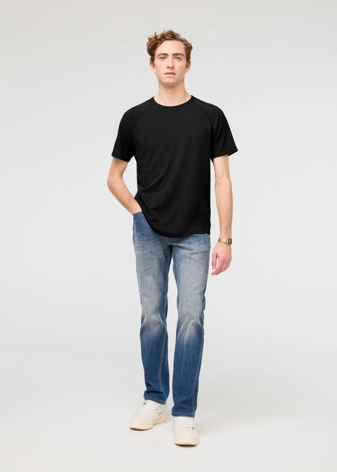 Air Flow Pique Tee - Black sold by DUER product image thumbnail 2