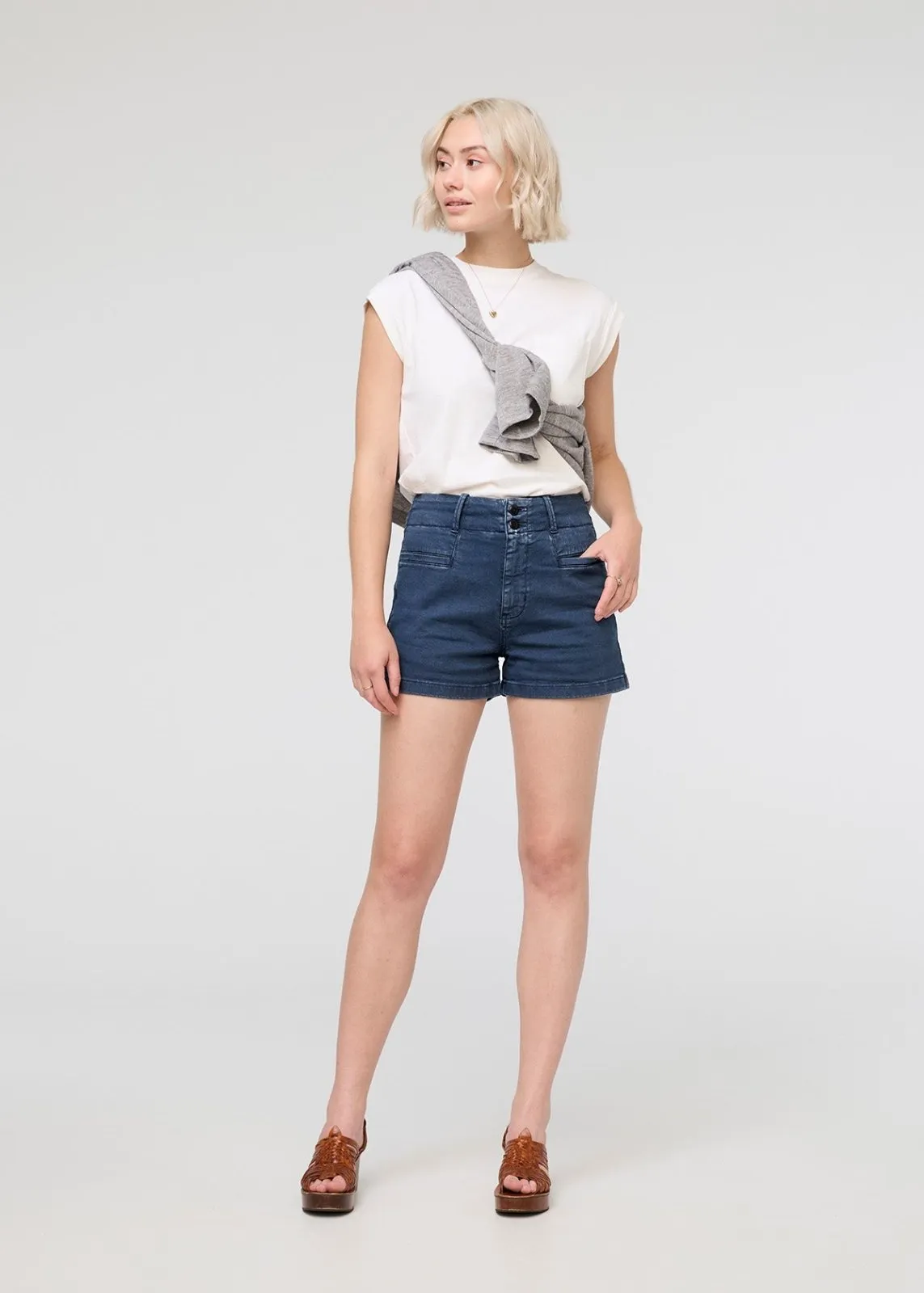 Luxtwill High Rise Short - Marine sold by DUER product image thumbnail 2
