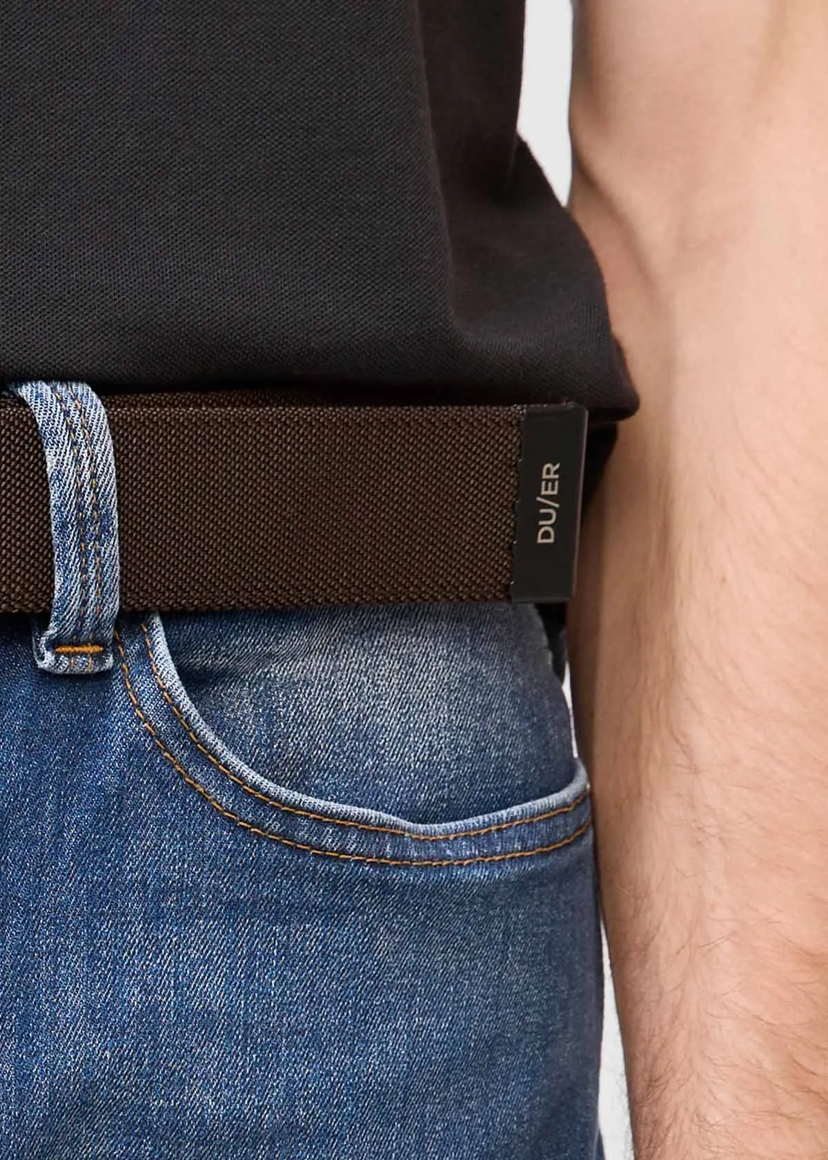 Reversible Stretch Belt - Navy/Brown sold by DUER product image thumbnail 4