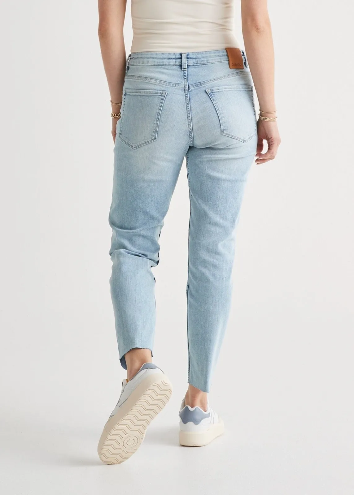 Performance Denim Girlfriend - Coastal Blue (raw hem) sold by DUER product image thumbnail 5