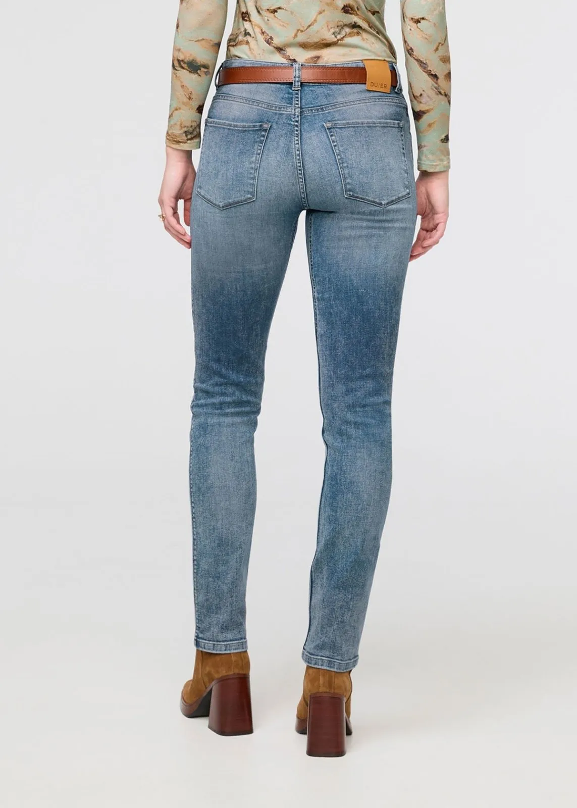 Performance Denim Mid Rise Slim Straight - Beach Blue sold by DUER product image thumbnail 4