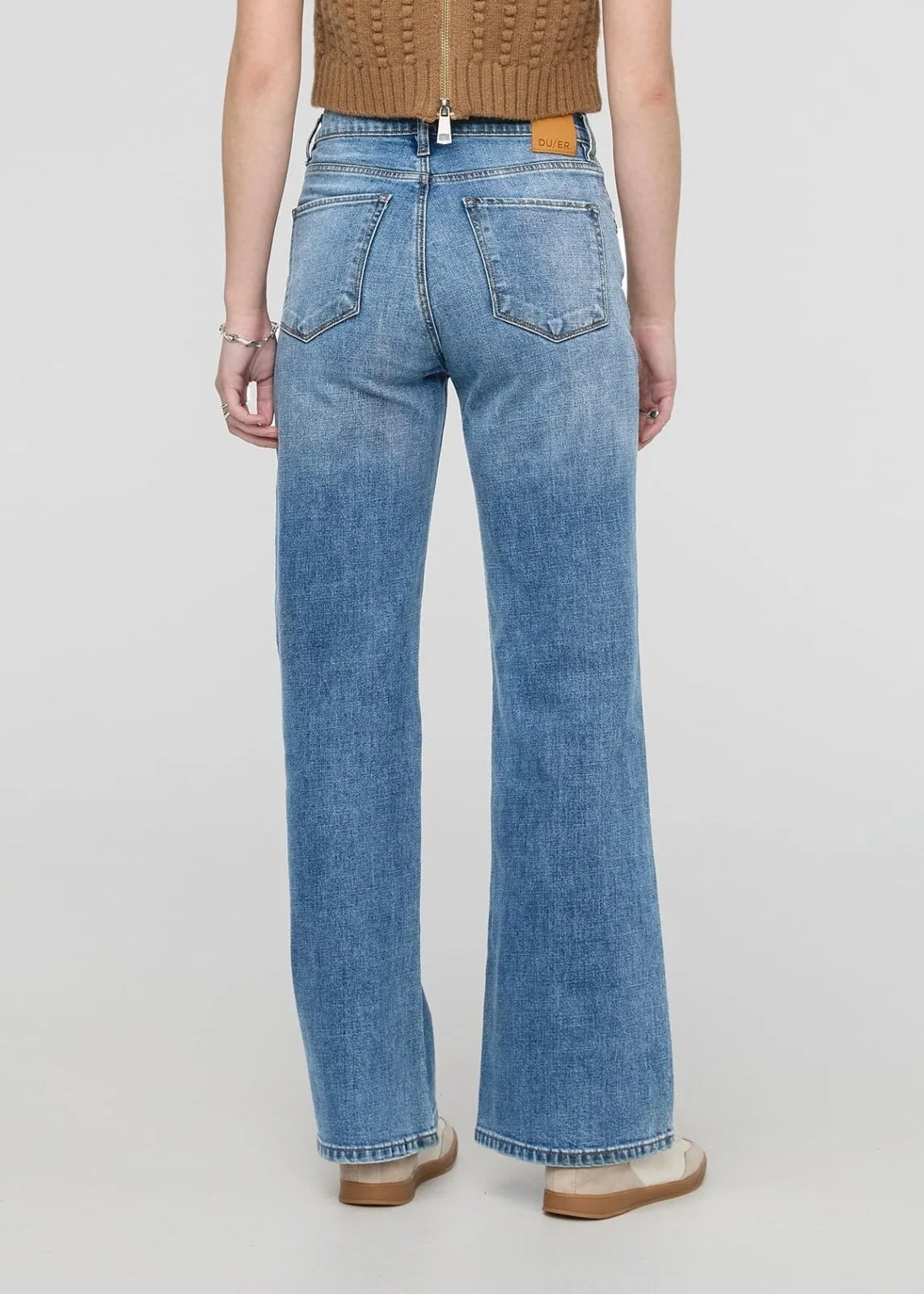 Midweight Denim Wide Leg (Zip Fly) - Vintage Blue sold by DUER product image thumbnail 5