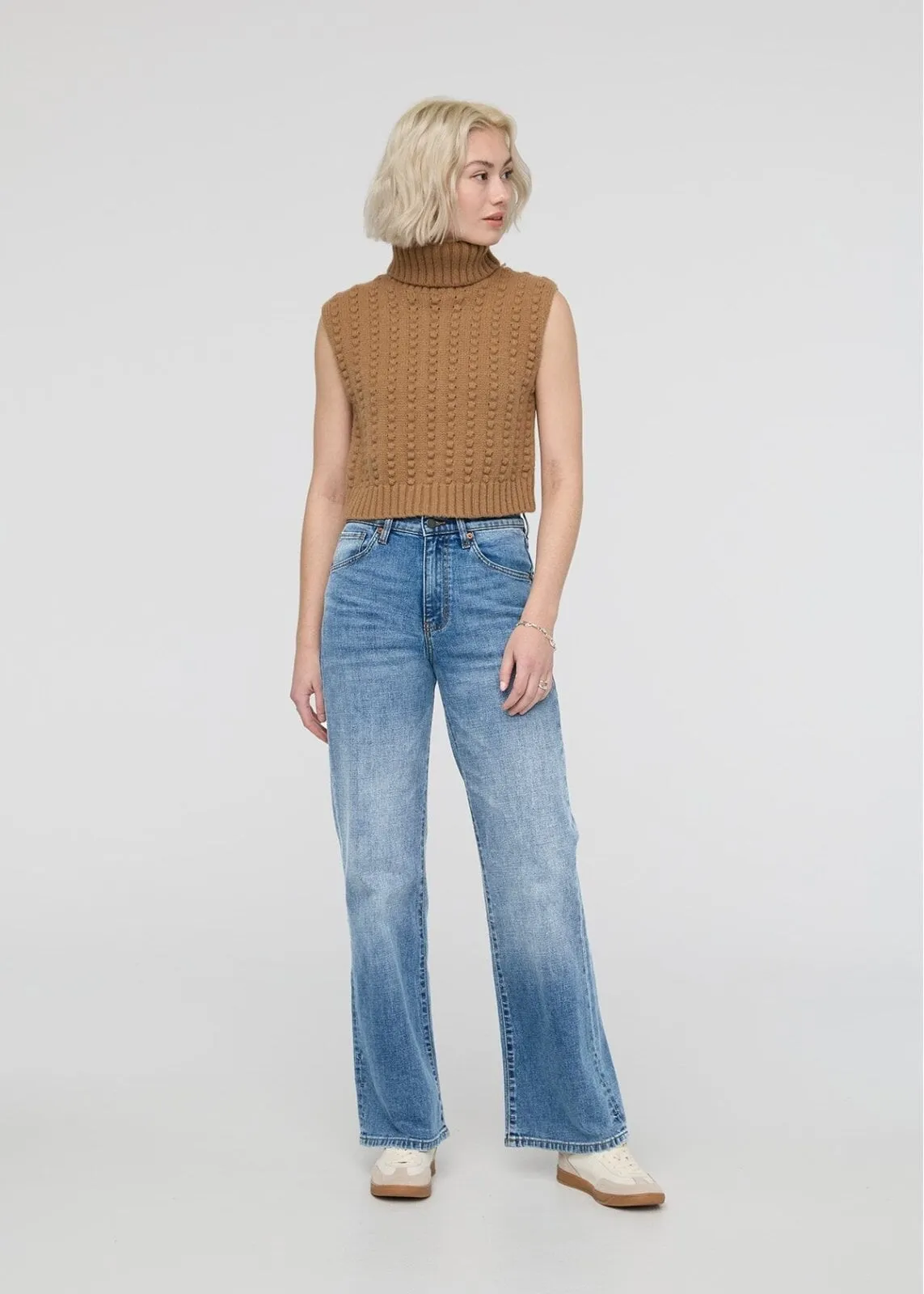 Midweight Denim Wide Leg (Zip Fly) - Vintage Blue sold by DUER product image thumbnail 3