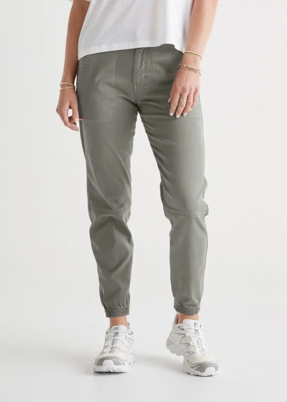 Live Free High Rise Jogger - Thyme sold by DUER