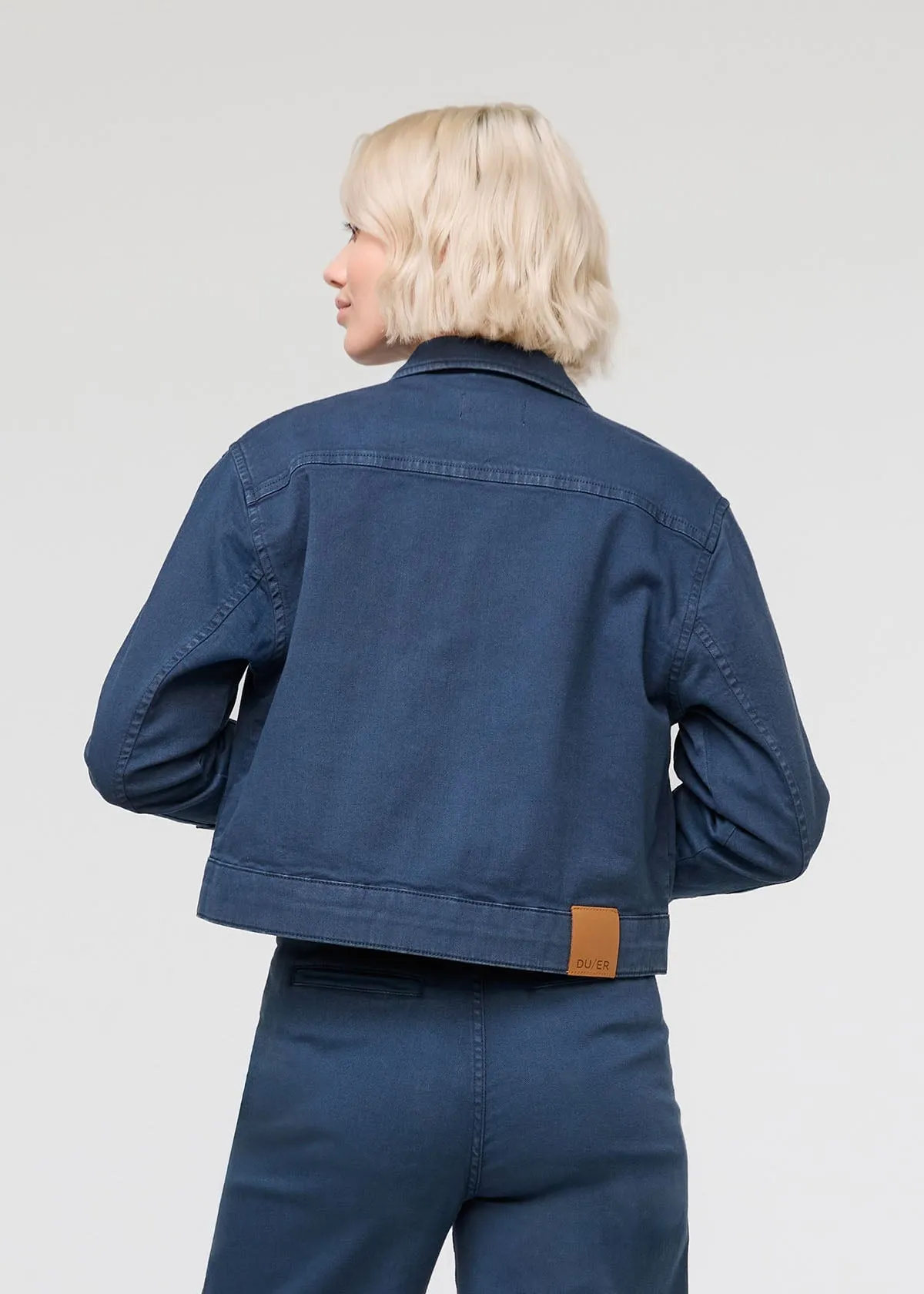 LuxTwill Trucker Jacket - Marine sold by DUER product image thumbnail 4