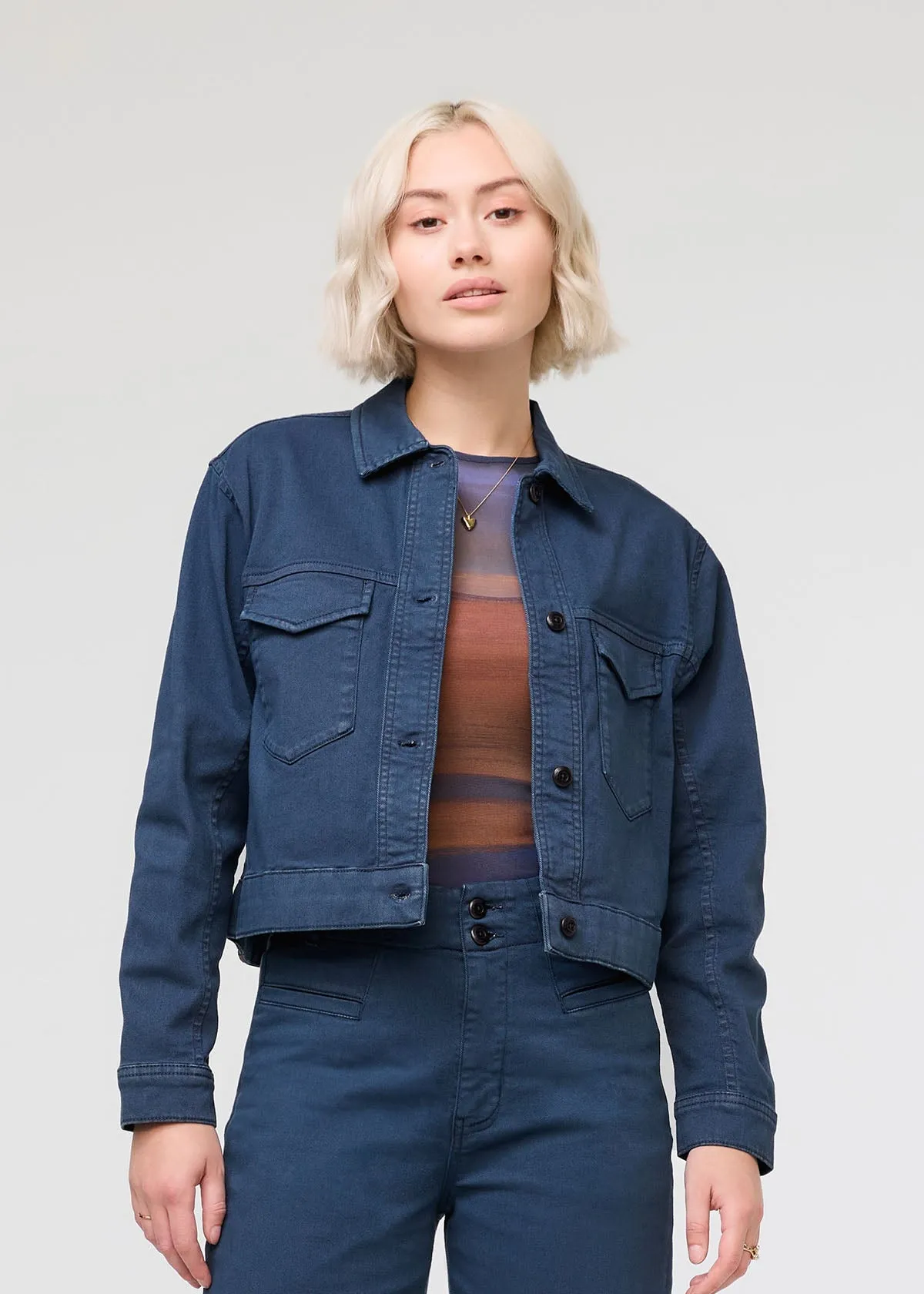LuxTwill Trucker Jacket sold by DUER