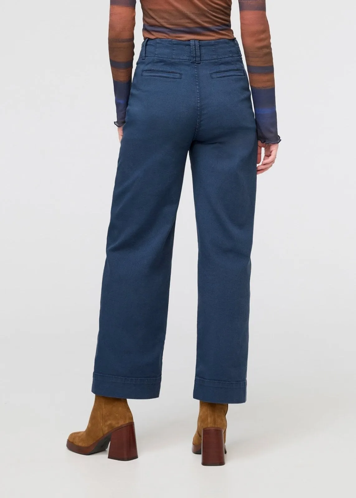 LuxTwill High Rise Trouser - Marine sold by DUER product image thumbnail 4
