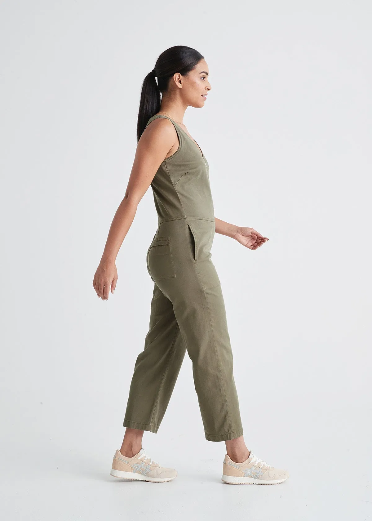 Live Free Jumpsuit - Olive sold by DUER product image thumbnail 2